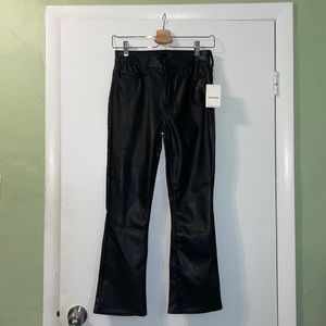 MOTHER Womens size 25 black vegan leather pant NWT